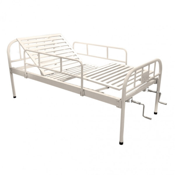 CAMA ORTOPÉDICA MANUAL CON BARANDAS – CÓDIGO  10-005040