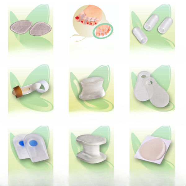 PRODUCTOS SILICONA VARIOS, TALONERAS, SEPARADORES