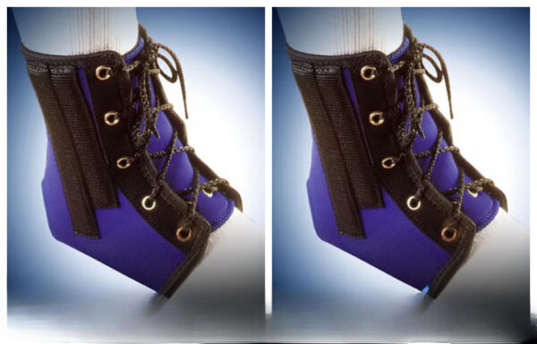 TOBILLERA BALLENADA CON CORDONES