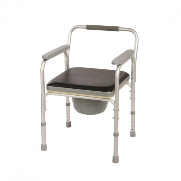 ELEVADOR DE INODORO DE ALUMINIO REGULABLE CON ASIENTO DE TAPA NEGRO – CÓDIGO 11-01650